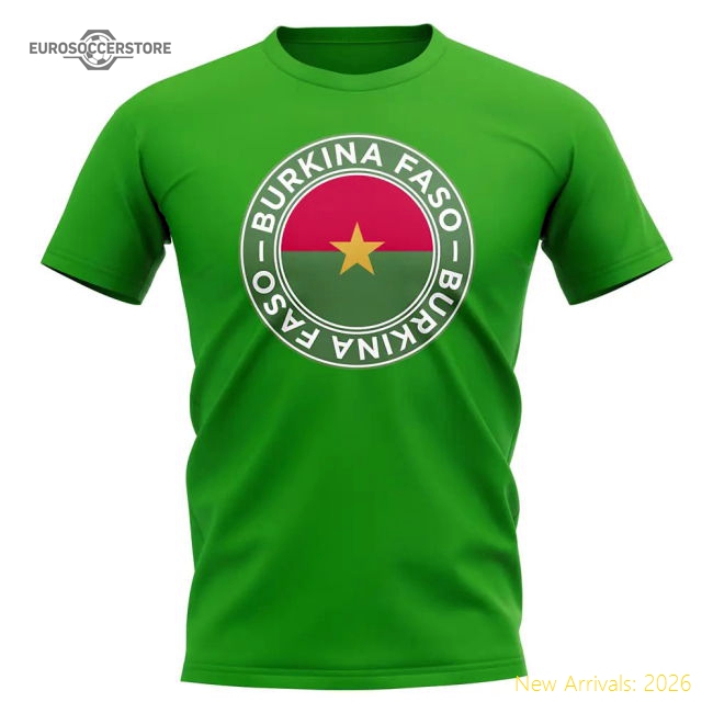 Burkina Faso Football Badge T-shirt (green) - Official Design