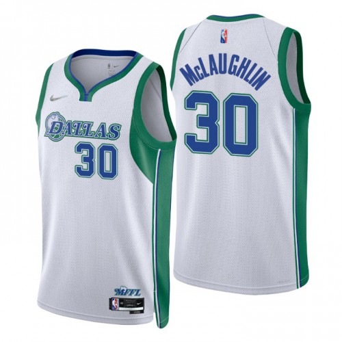 White Nike Dallas Mavericks #30 Mavericks Jersey - Polyester