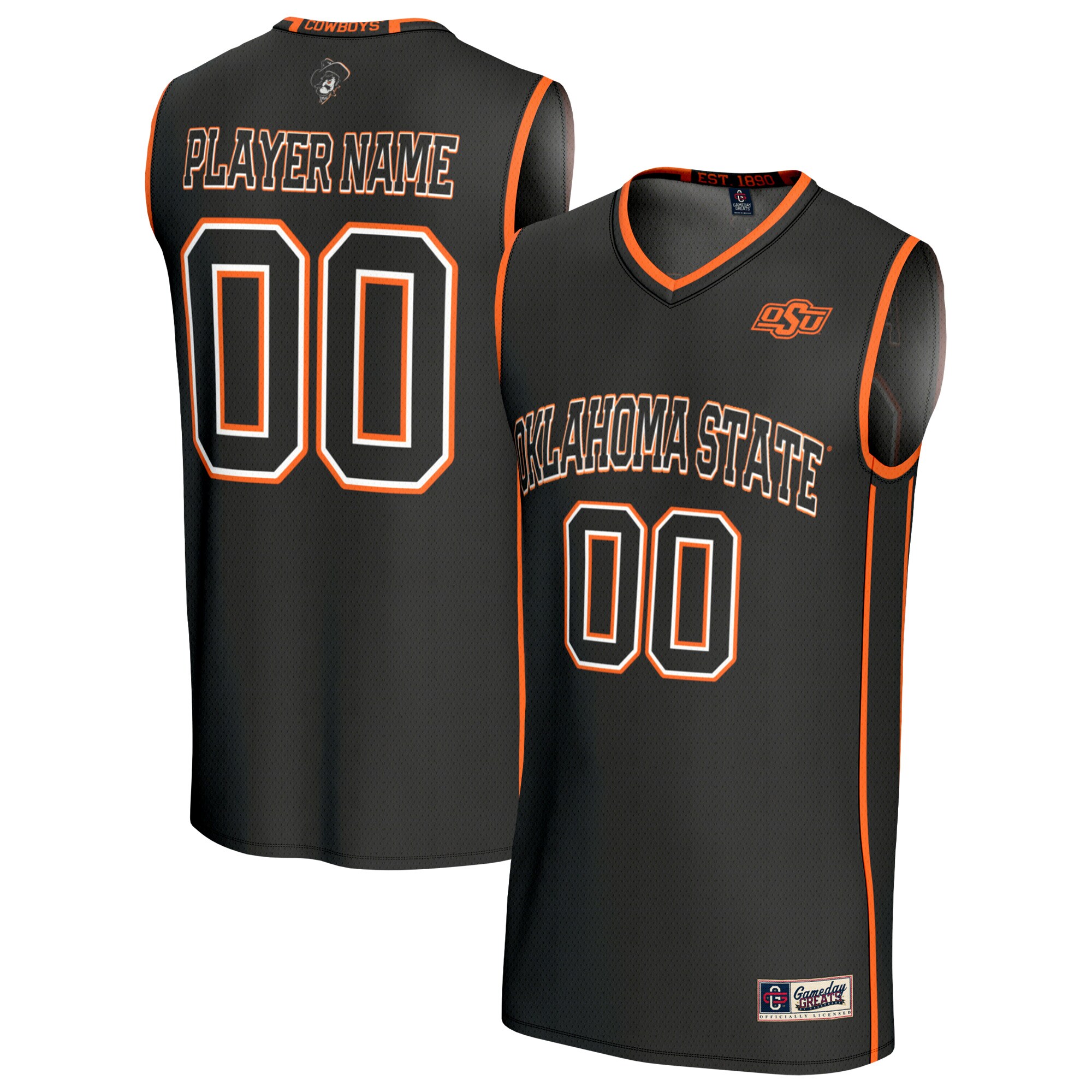 [NJP] Oklahoma State Cowboys GameDay Greats Unisex Lightweight Collegiate Men's Basketball NIL Pick-A-Player Fashion Jersey - Black
