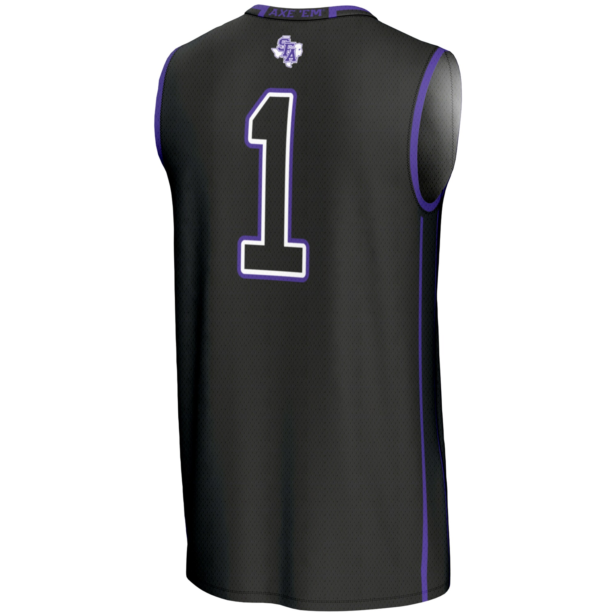 [NJP] Stephen F #1 Austin Lumberjacks GameDay Greats Unisex #1 Basketball Jersey - Black