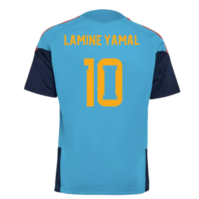 2025-2025 Spain Training Jersey (bold Aqua) - Kids (lamine Yamal 10