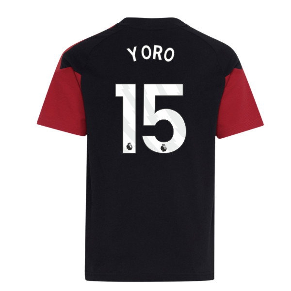 [HP] 2026-2027 Man Utd Tiro Training Tee (Black) - Kids (Yoro 15)