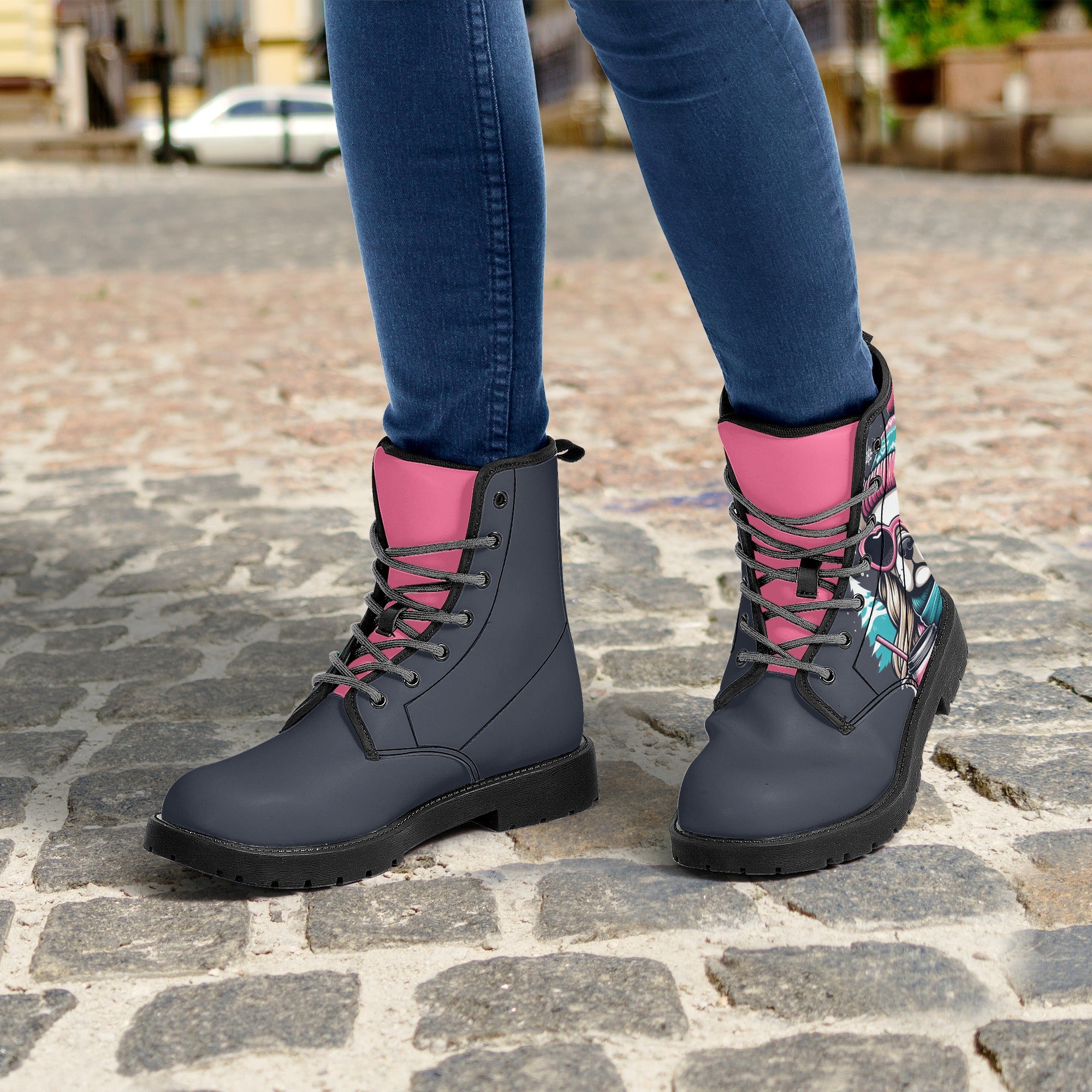 French Bulldog Stella Leather Boots Cute Frenchie Essential