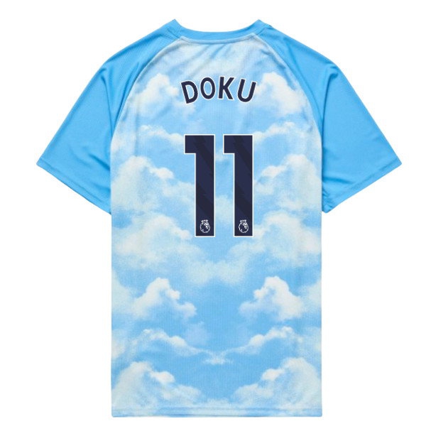 [DDJ] 2026-2027 Man City Warm Up Jersey (Icy Blue) - Kids (Doku 11)