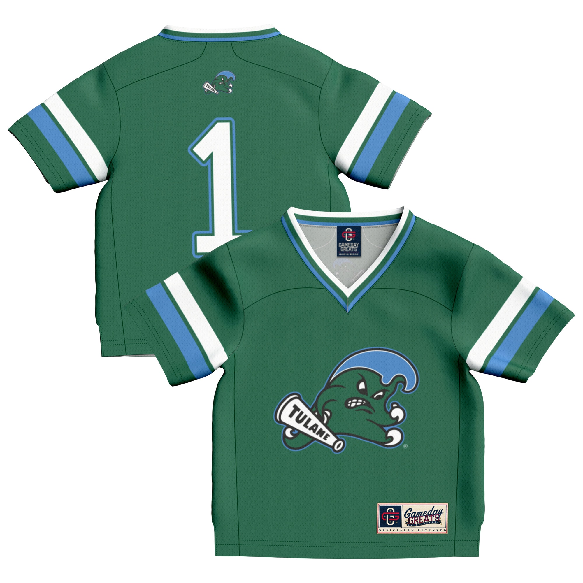 [Toddler] Tulane Green Wave #1 Football Jersey - Green | Stadium Series 2026