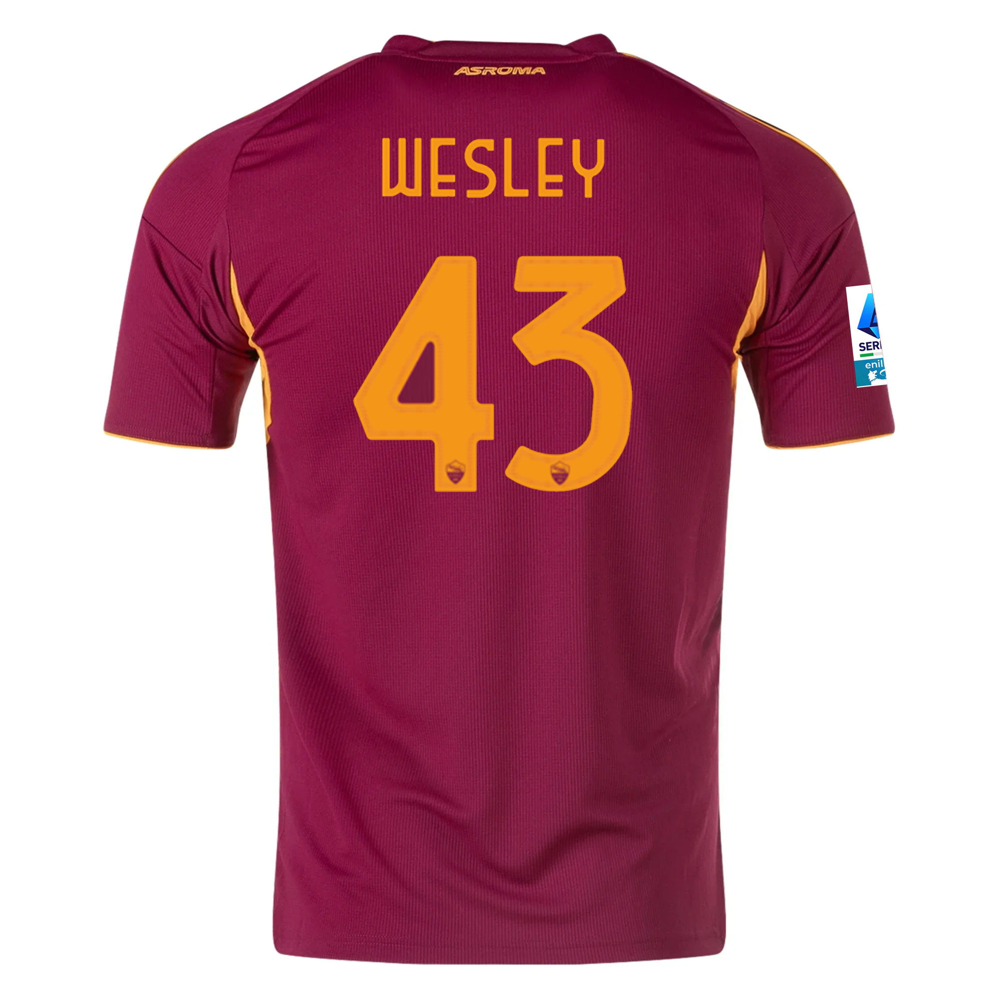AS Roma Wesley 2025-2026 Ser Home Jersey – Authentic Shirt