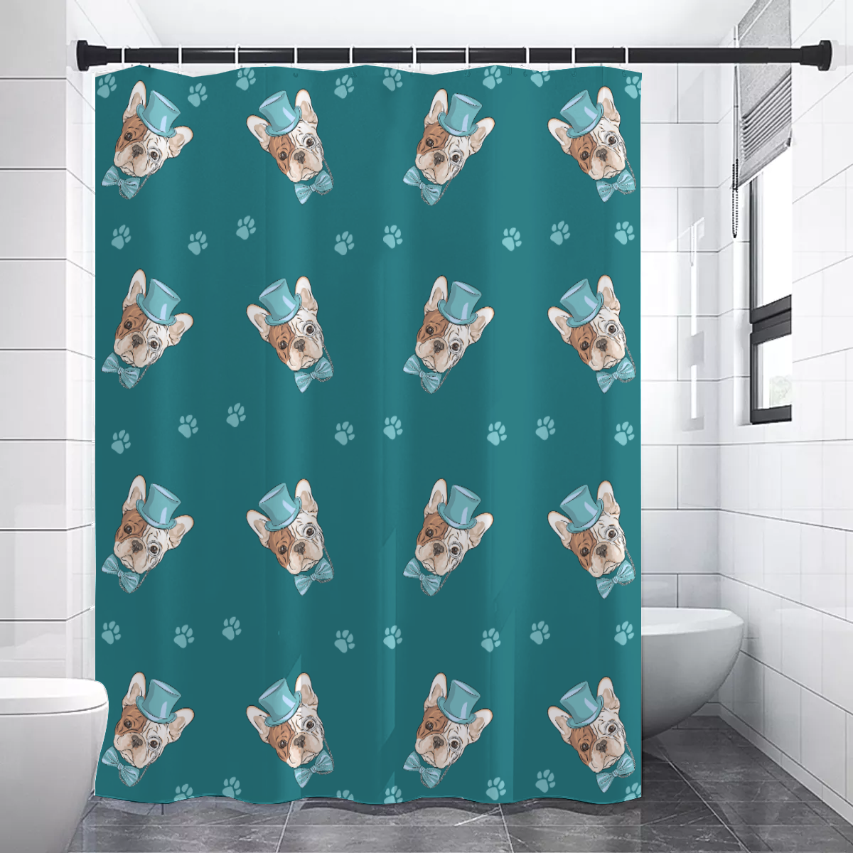 Jasper - French Bulldog Shower Curtains For French Bulldogs