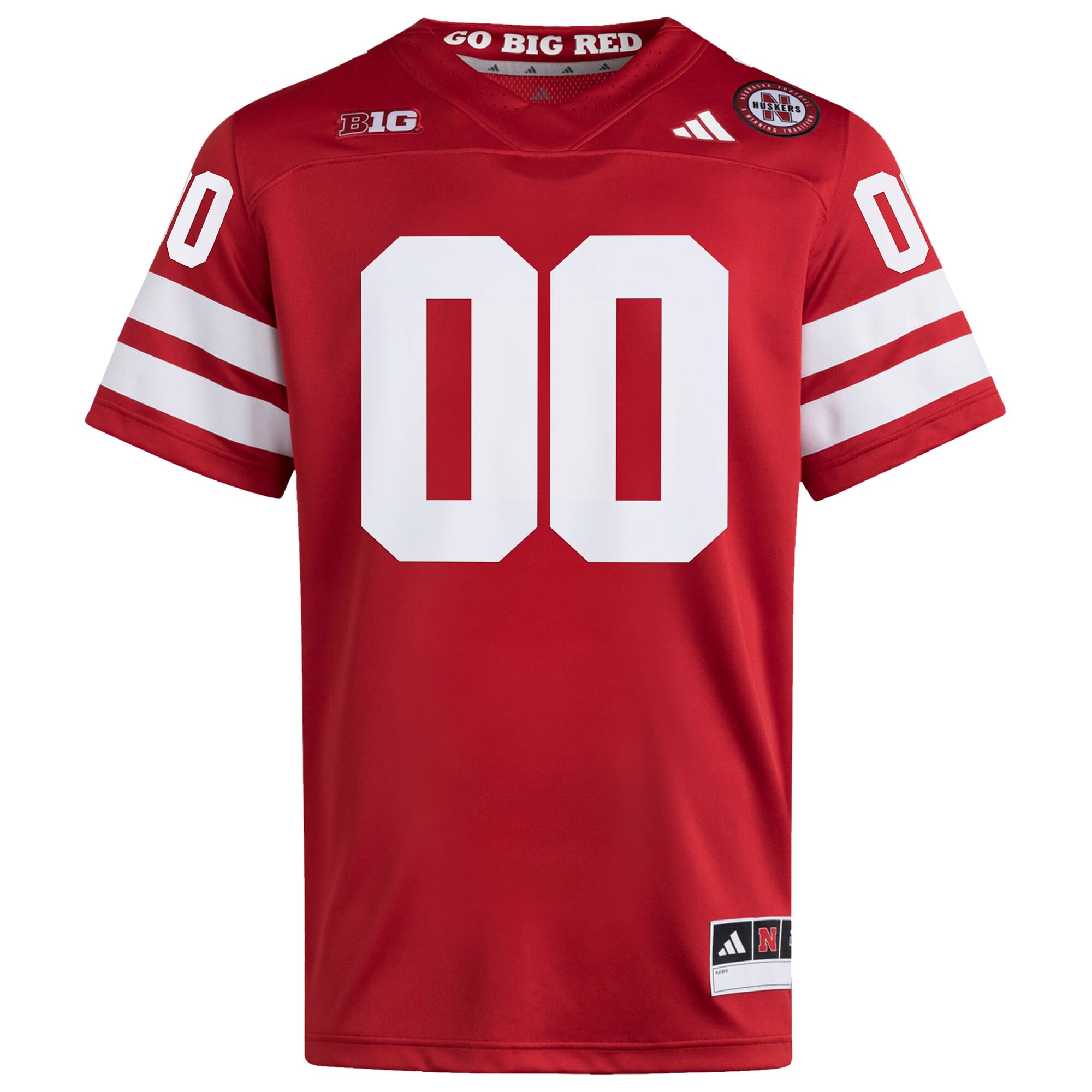 Nebraska Huskers Custom Home Premier Football Jersey - Scarlet