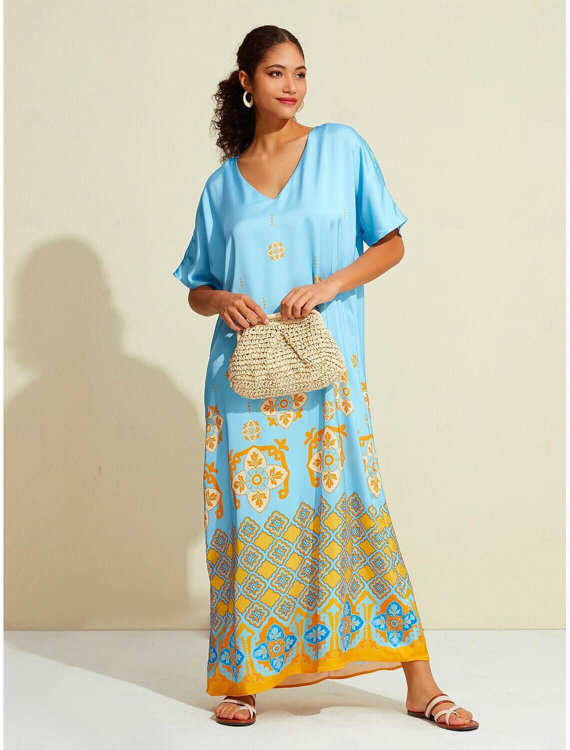 Satin Boho Double Slit Crew Neck Sleeveless Tank Top