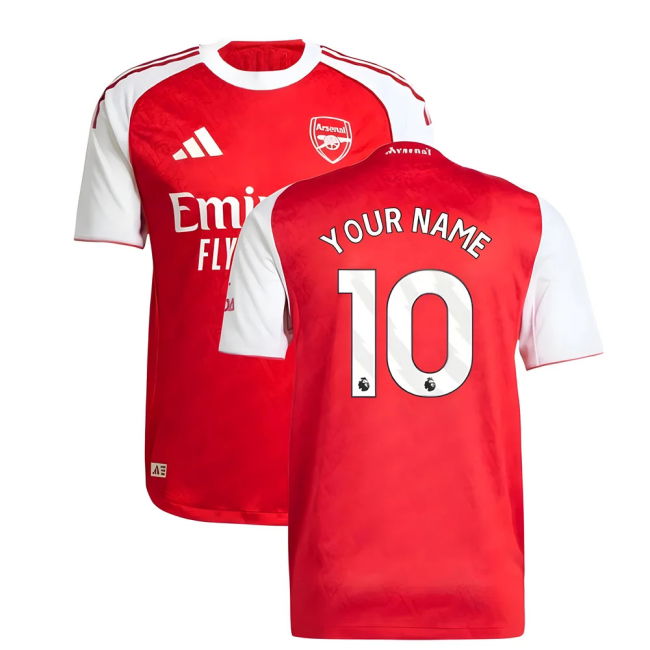 2025-2026 Arsenal Authentic Home Shirt (Your Name)