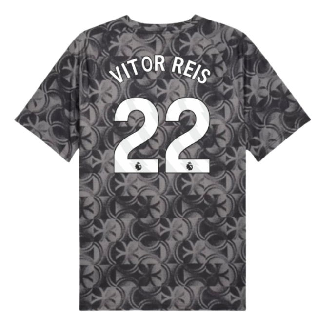2025-2026 Man City Warm Up Jersey (Black) (Vitor Reis 22)