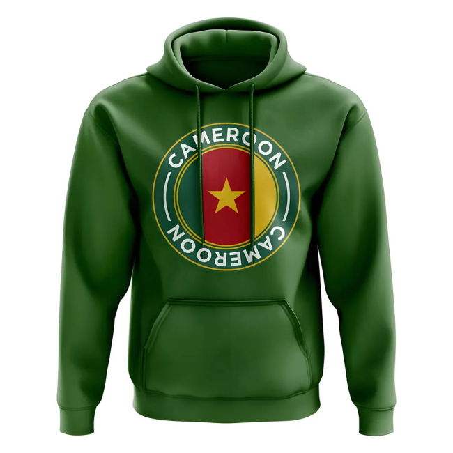 Match-Ready Cameroon Football Badge Hoodie (Green) Collector'S-Item