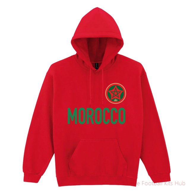 Men Morocco Logo & Text Hoody (Red)