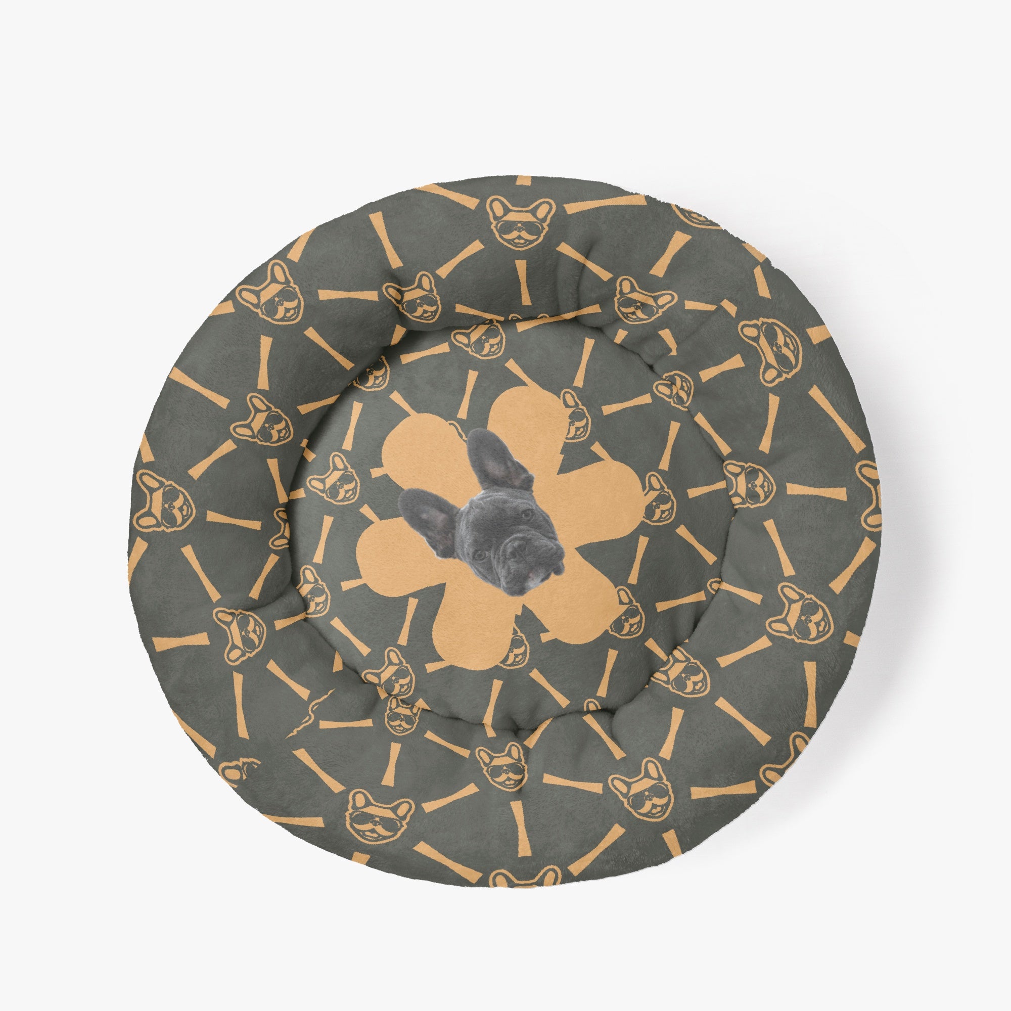 Anti-anxiety Donut Bed For French Bulldogs Summer Wear | Vet-recommended