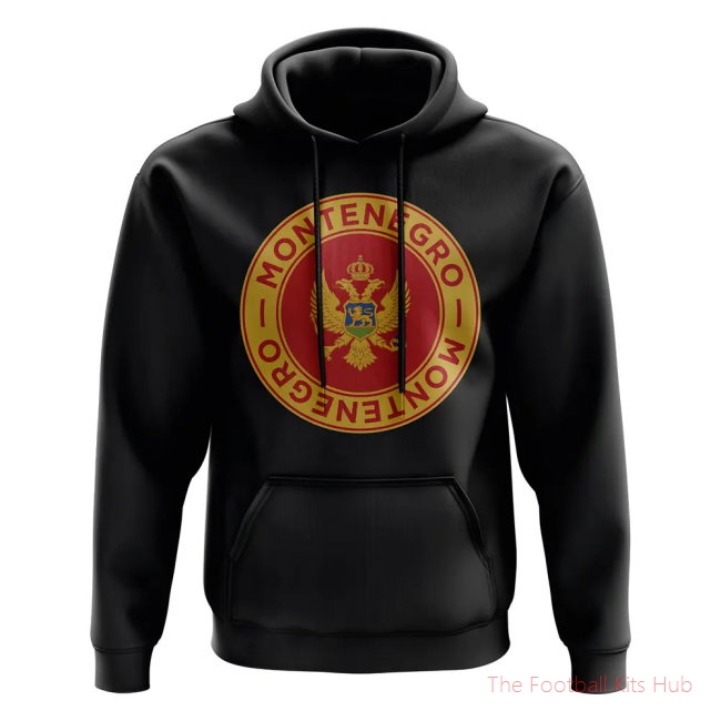 Men Montenegro Football Badge Hoodie (Black)