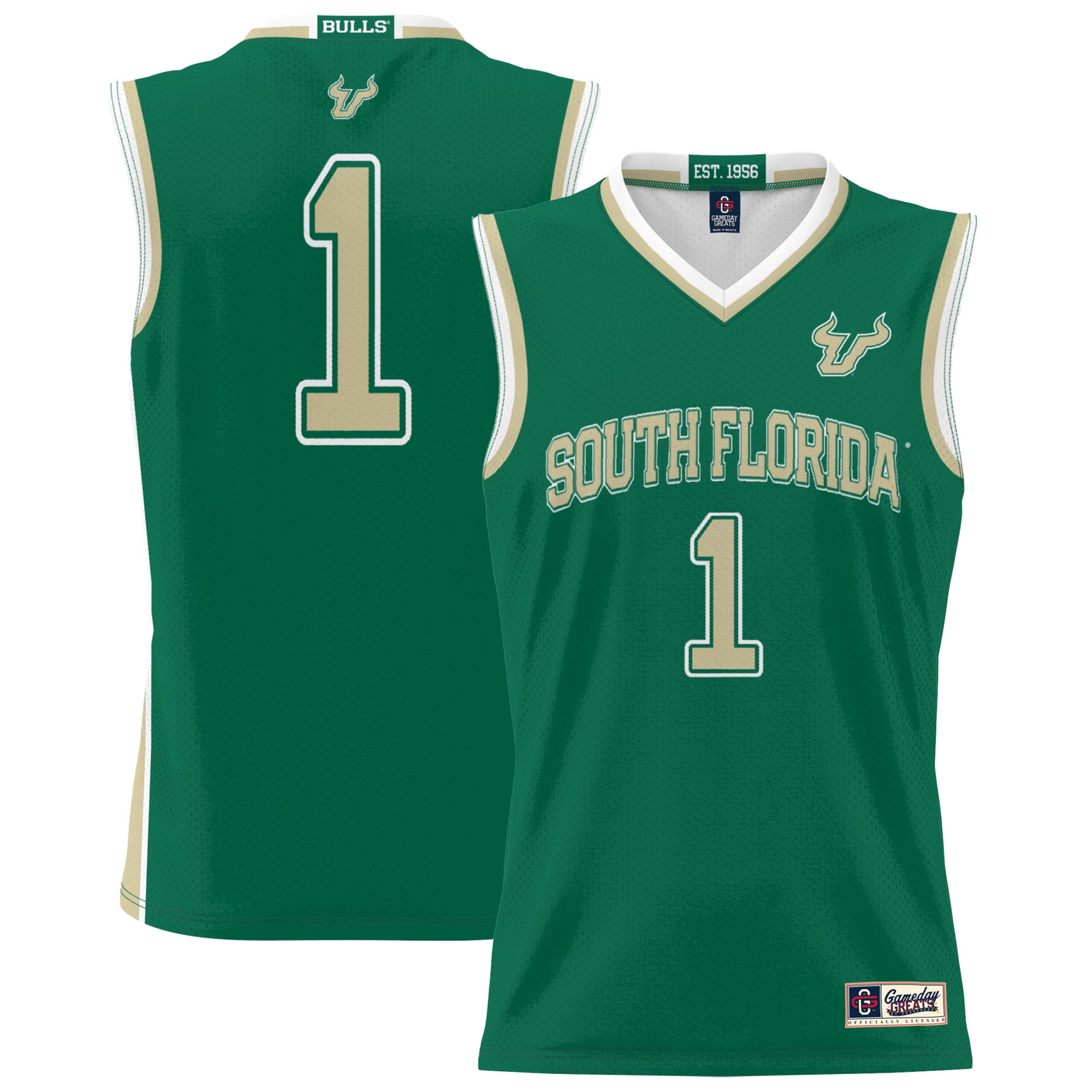 [DDG] South Florida Bulls GameDay Greats Unisex Lightweight Basketball Jersey - Green