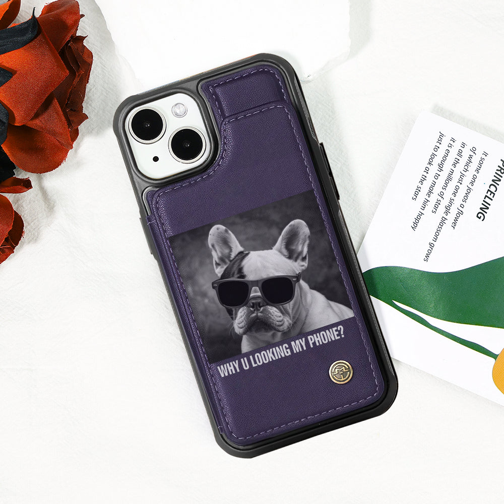 French Bulldog Xena Leather Wallet Case For For Iphone & Samsung Durable Dog Item