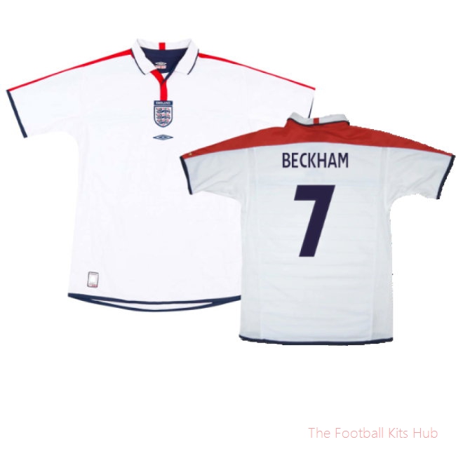 England 2003-05 Home Shirt (XL) (Mint) (Beckham 7)