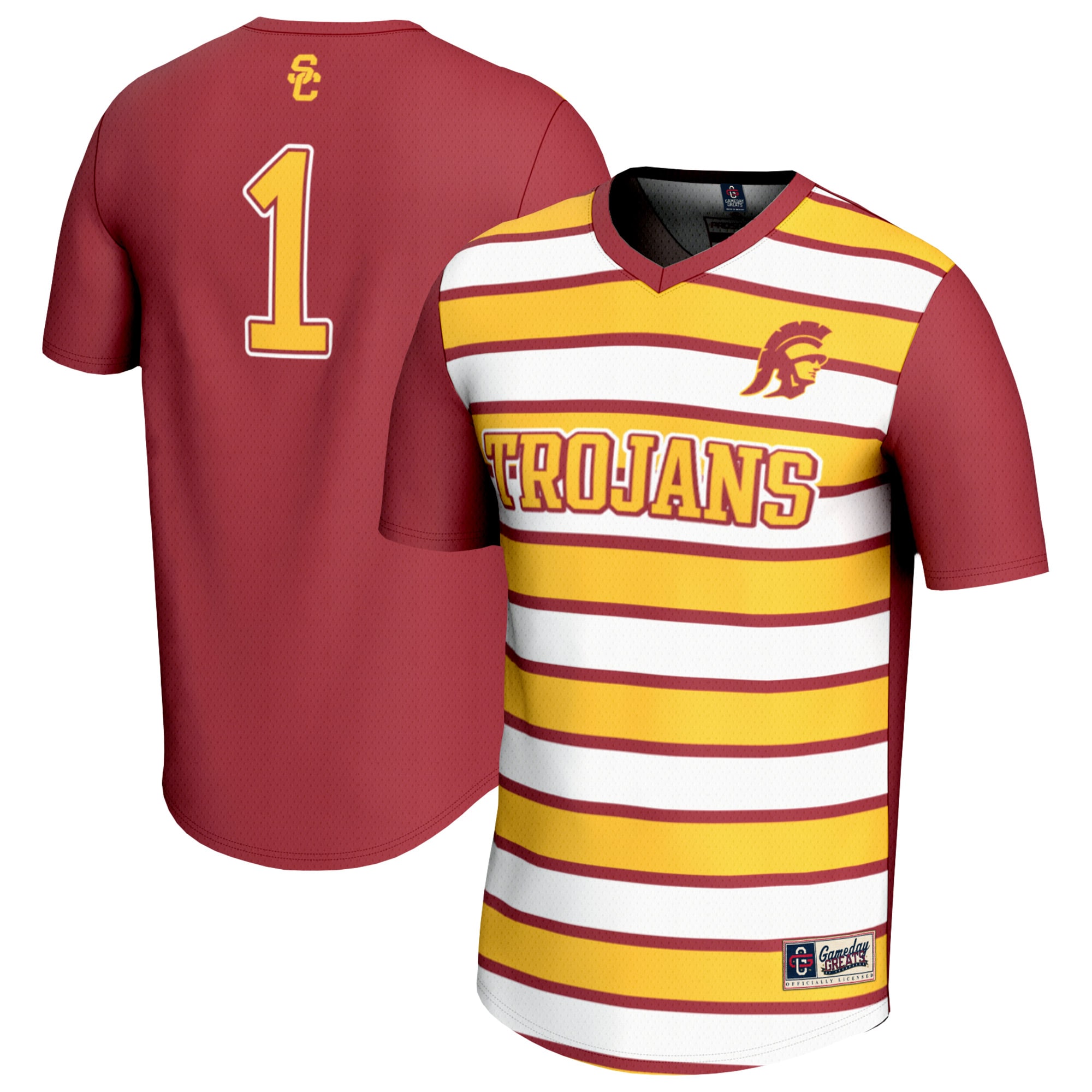 [NJP] Women's USC Trojans GameDay Greats Lightweight Soccer Fashion Jersey - Cardinal