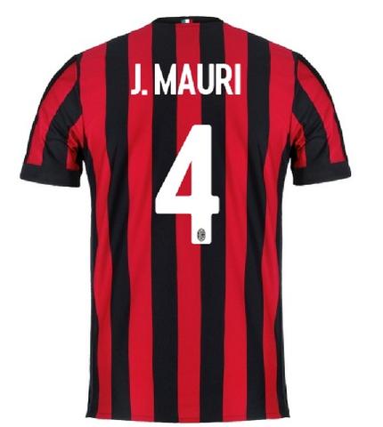 AC Milan Home 201718 J MAURI 4 Shirt - Official Replica 9783