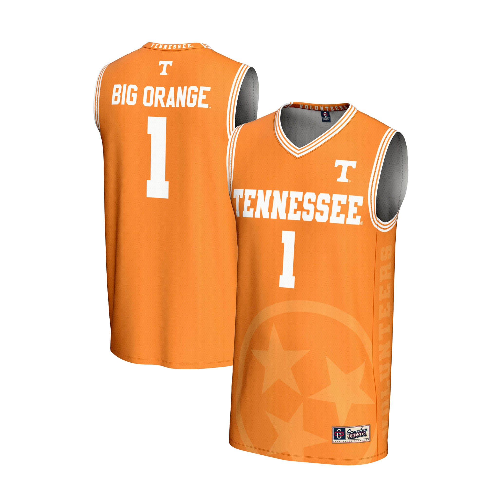 [NJP] Women's Tennessee Volunteers GameDay Greats Lightweight Icon Print Basketball Jersey - Tennessee Orange