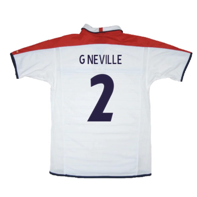 England Home Football Shirt (G Neville 2)