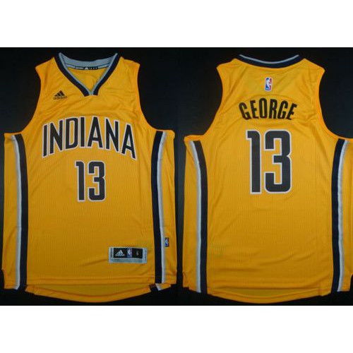 Yellow IND Indiana Pacers #13 Retro Jersey Basketball Jersey