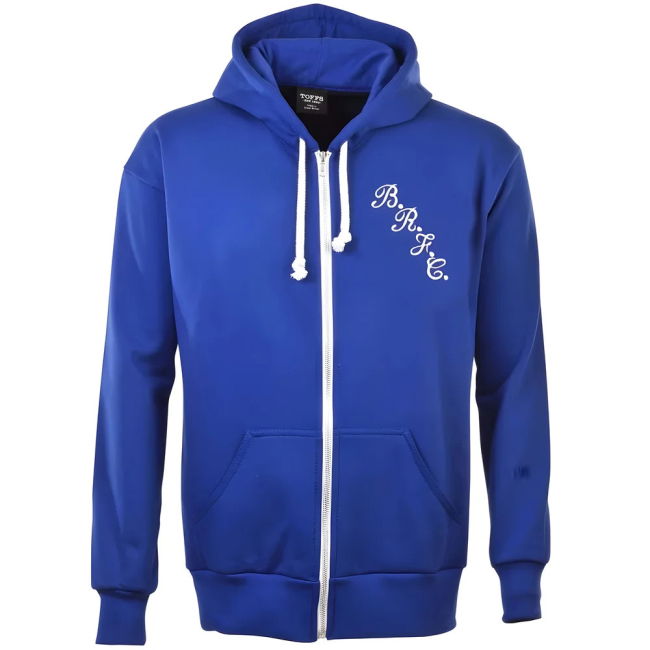 Original Bristol Rovers FC Zipped Hoodie - Royal Breathable Fabric