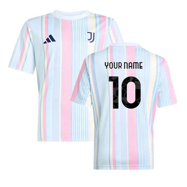 2025-2026 Juventus Pre-Match Shirt (White) - Kids (Your Name)