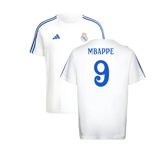 2024-2025 Real Madrid DNA Tee (White) (Mbappe 9) - Supporter Essent...