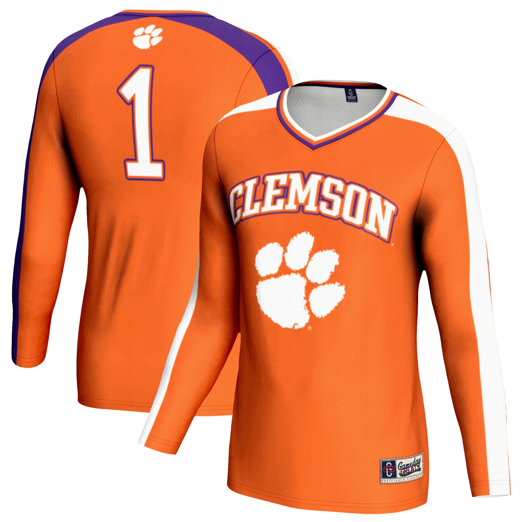 [NJP] Clemson Tigers GameDay Greats Women's Volleyball Lightweight Fashion Jersey - Orange