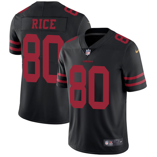 Official NFL Wholesale NFL 49ers #80 Jerry Rice Black Limited Jersey