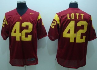 home jersey Men's None Lott Red #42 Red 2024 Football Jersey