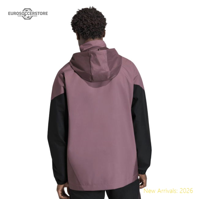 Elite 2025-2026 Real Madrid Allweather Jacket (shadow Fig)