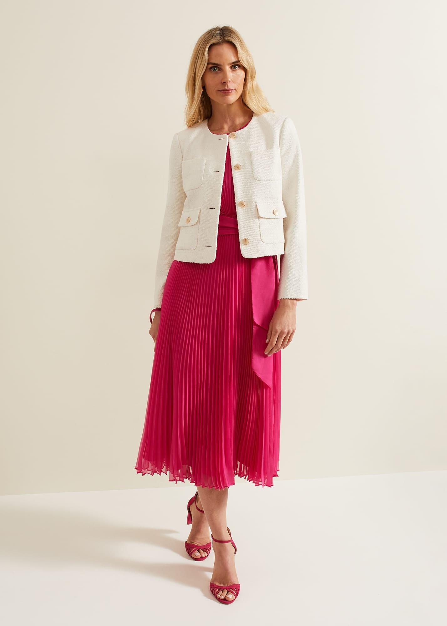Simara Pleated Midi Dress