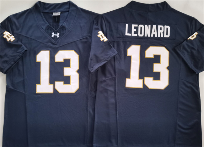 official licensed Men's ND Irish Riley Leonard #13 Game 2024 Football