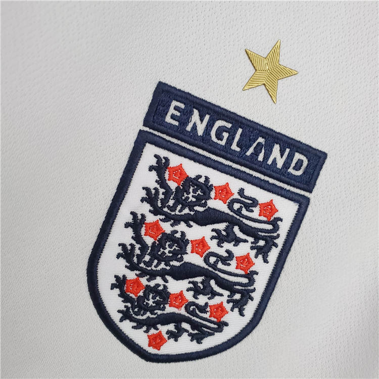 Moisture Wicking 2006 England Home White Retro Soccer Jersey Football