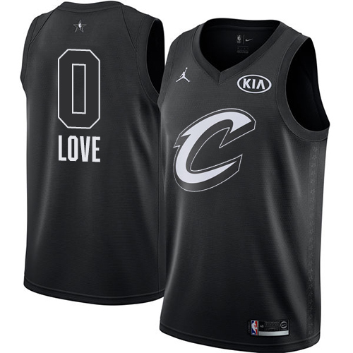 CLE #0 Kevin Love Official 2018 Icon NBA Jersey - Black Swingman