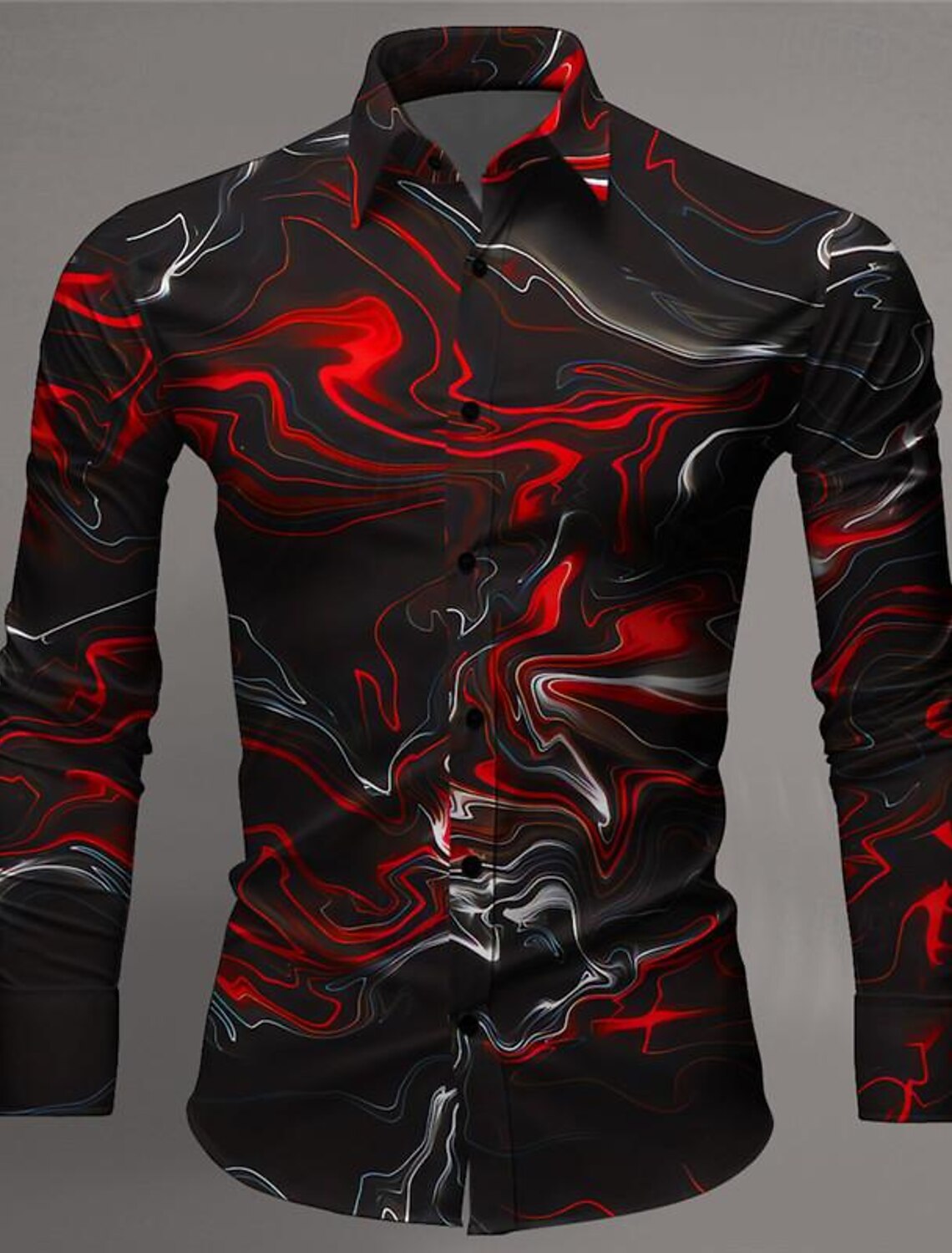 Men's Printed Shirts Long Sleeve Subcultural Vacation Party Street