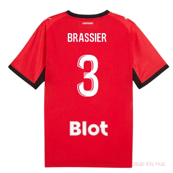 Football Team Stade Rennais 2026-2027 Home Shirt (Brassier 3)