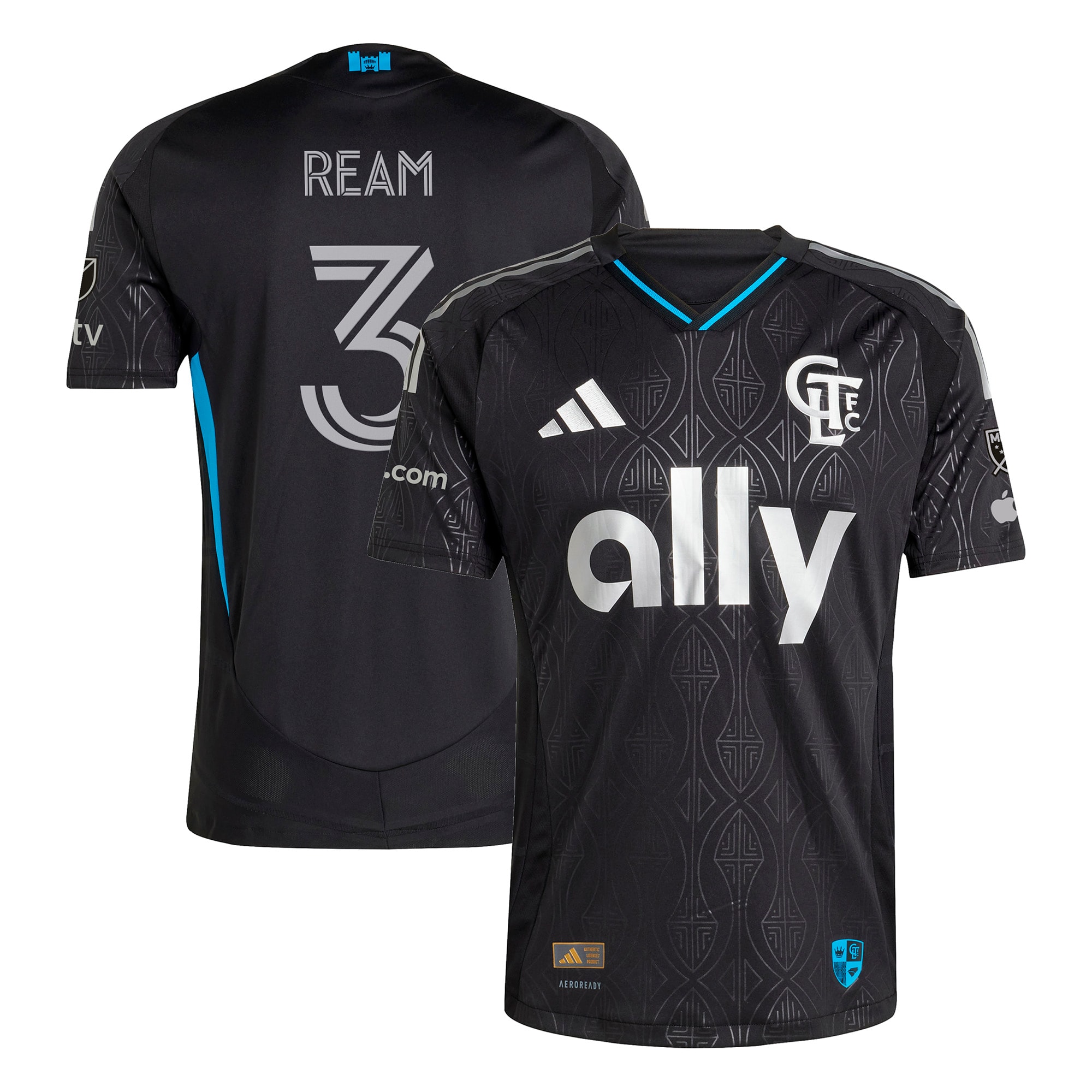 [JED] Tim Ream Charlotte FC 2025 Fortress Kit Authentic Player Jersey - Black