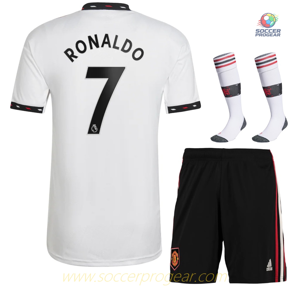 MANCHESTER UNITED AWAY KIDS JERSEY 22 23 RONALDO