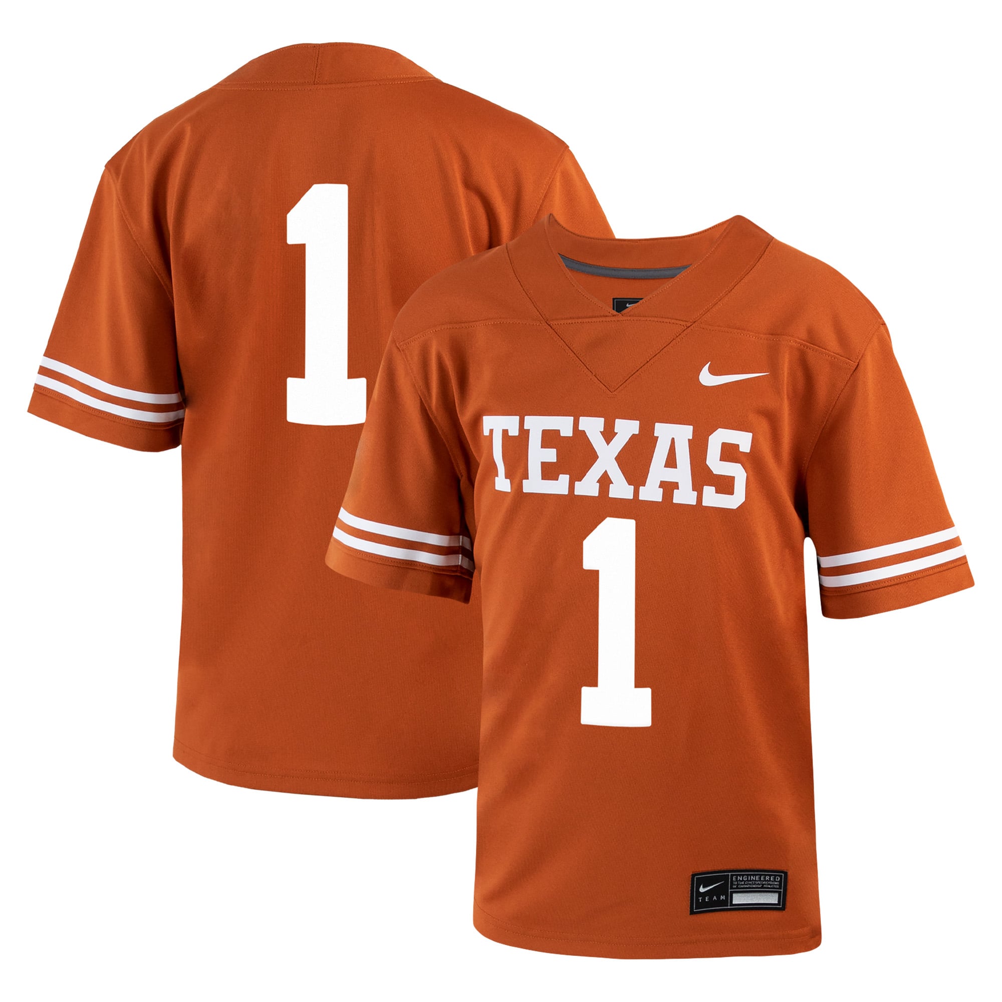 Preschool Burnt Orange Texas Longhorns Football Jersey