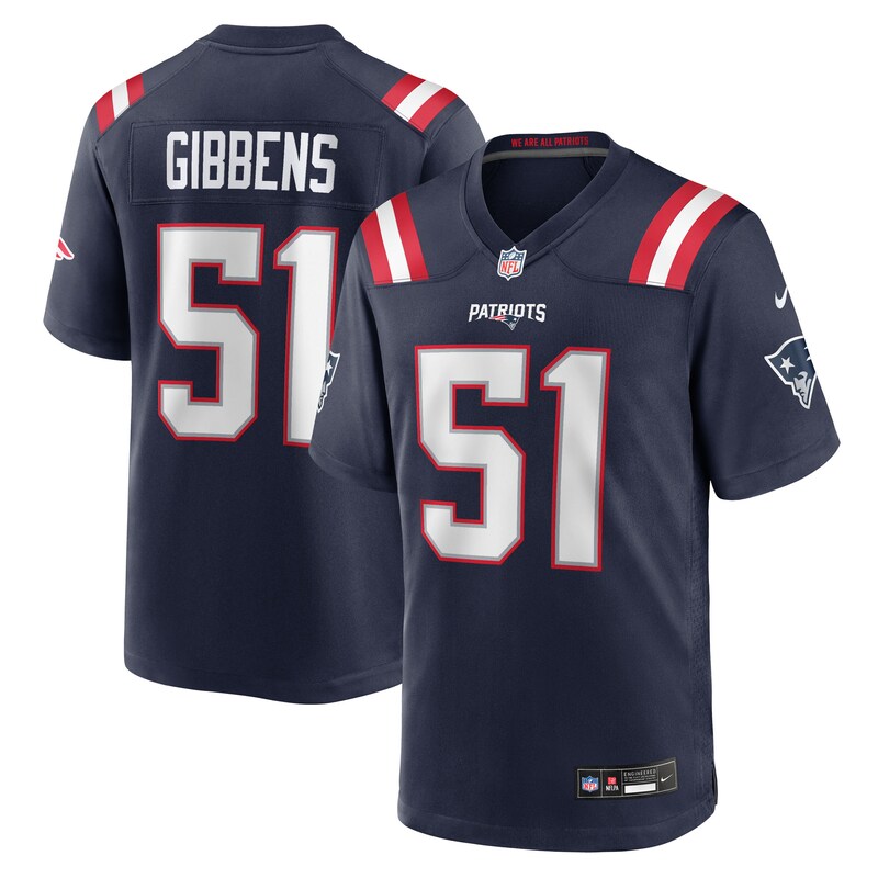 None Jack Gibbens Team Captain NE Patriots Professional Jersey