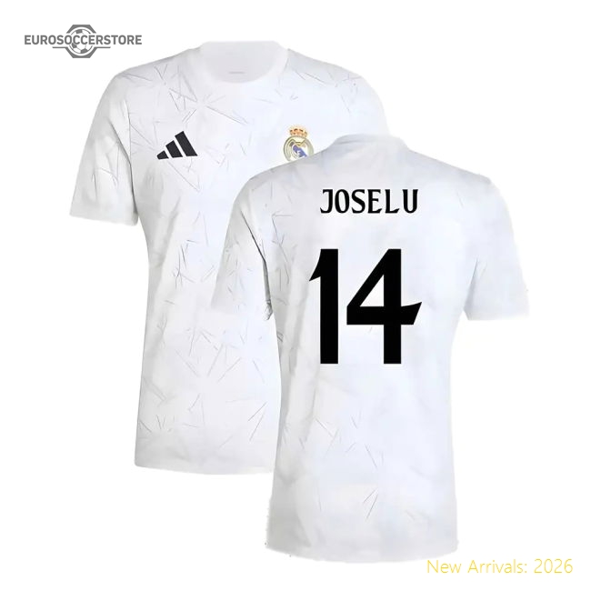 Genuine 2024-2025 Real Madrid Pre-Match Shirt (White) (Joselu 14)