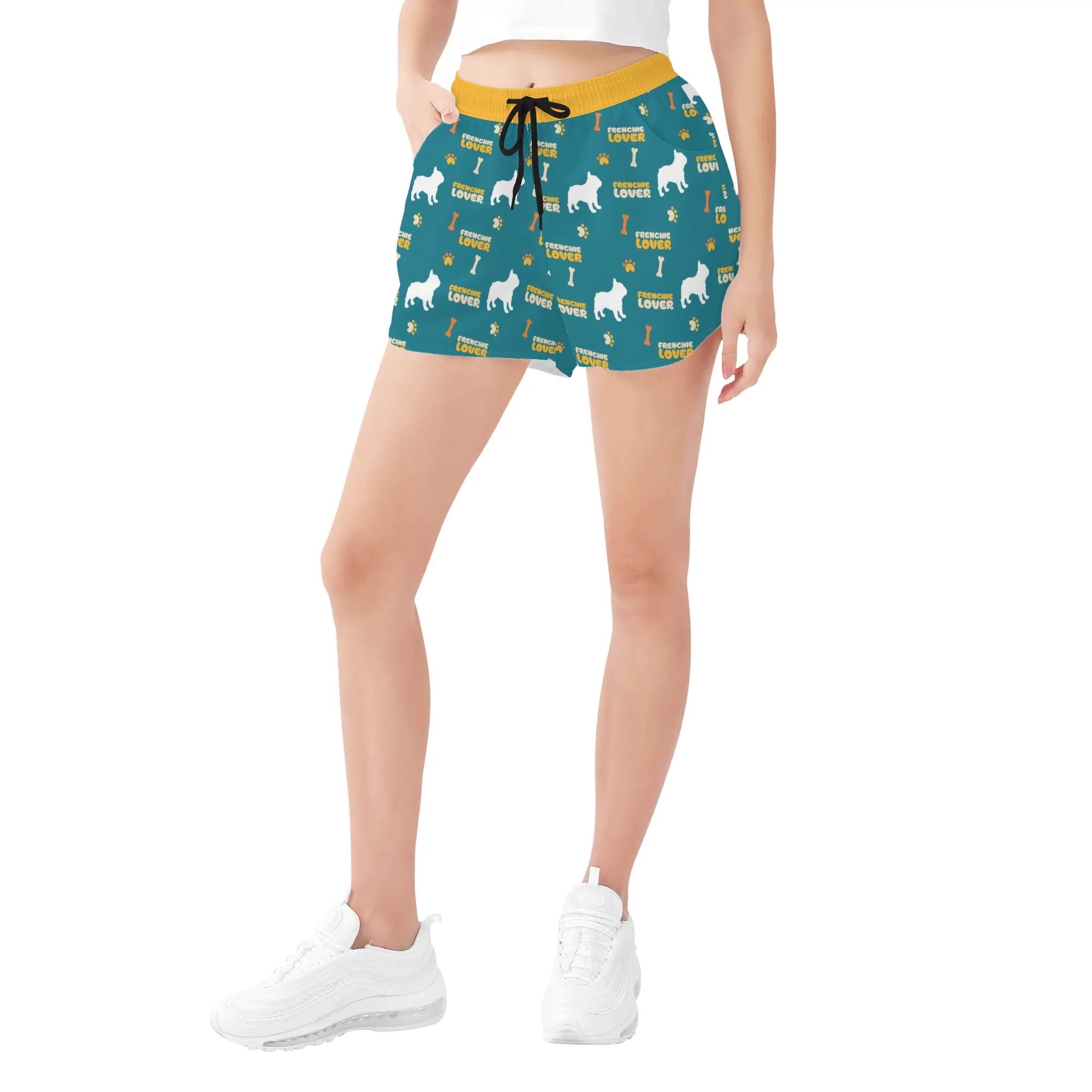 French Bulldog Lover Coco Womens Beach Shorts Cute Frenchie Fan Gear