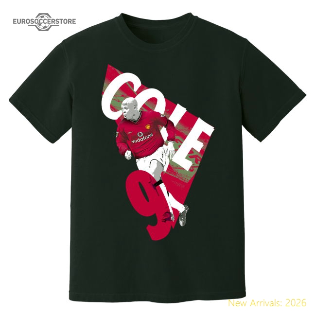 Authentic Andy Cole Man United Premier League Legend T-shirt (black