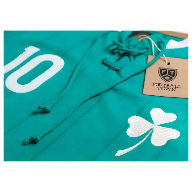 Ireland Retro Shirt Keane With Laces The Green Army Worldcup
