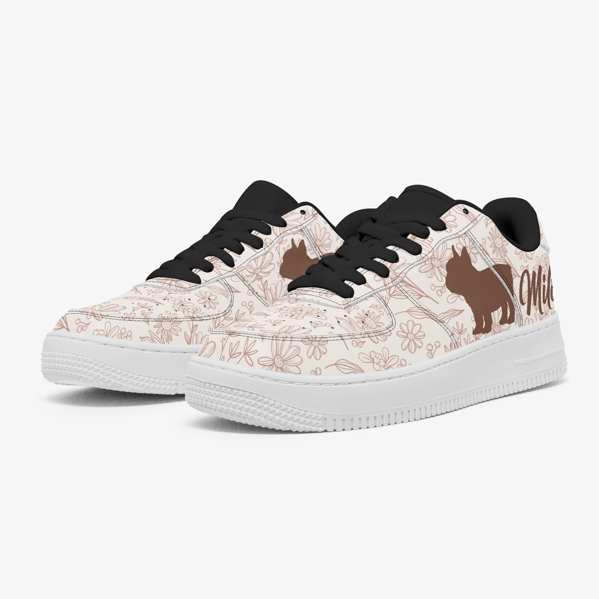 Livarot - Trendy Personalized Low-top Leather Sneakers Pet Owner Apparel