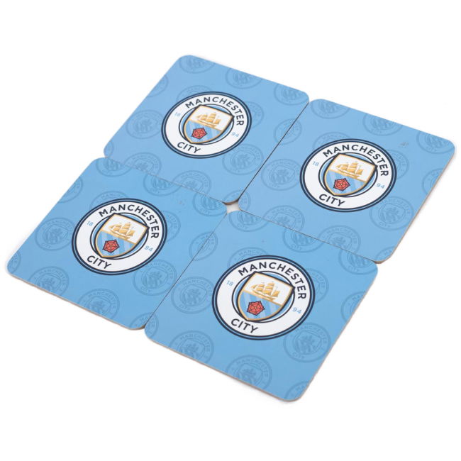 Manchester City FC 4pk Cork Coaster (Match Day)